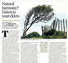 Natural harmony? Listen to your elders. Preview of article in The Independent