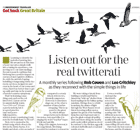 Listen out for the real twitterati Newspaper clipping
